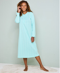 Print Frill Neck Nightdress